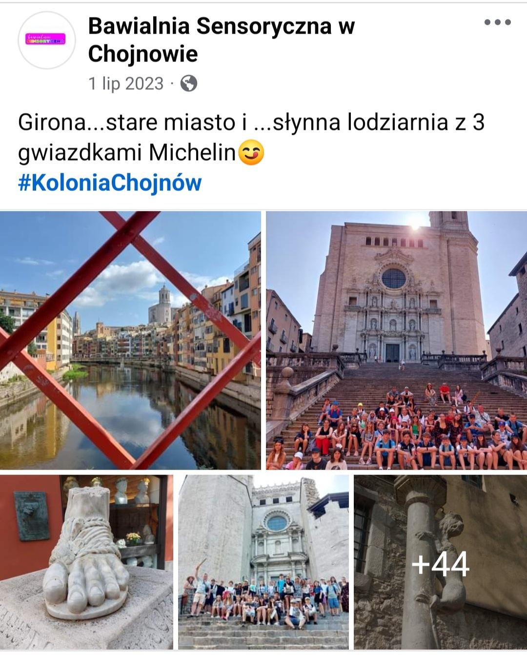 Girona, kolonia, zdjęcia dzieci.podczas zwiedzania 